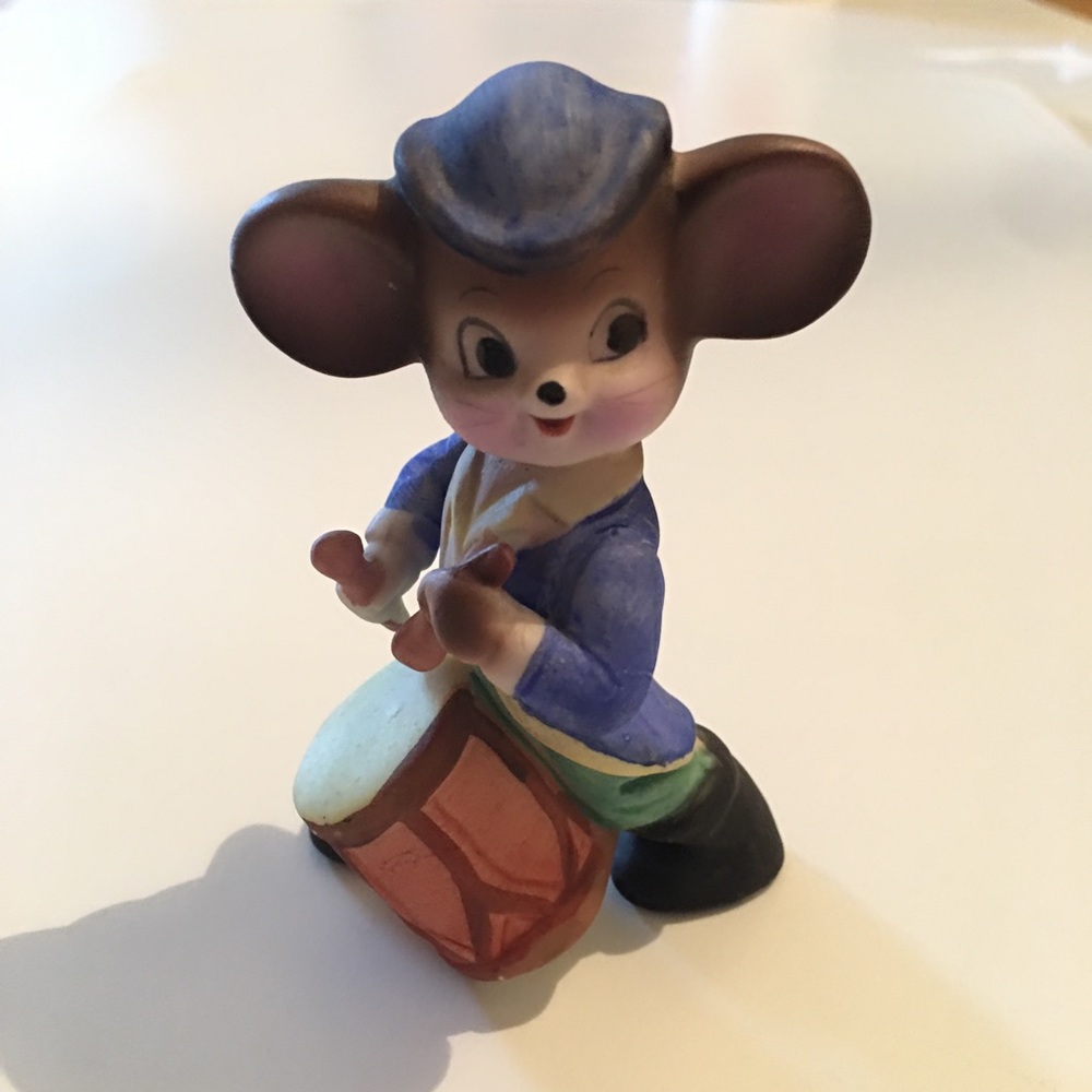 Vintage Anthropomorphic Drummer Boy Mouse Lefton